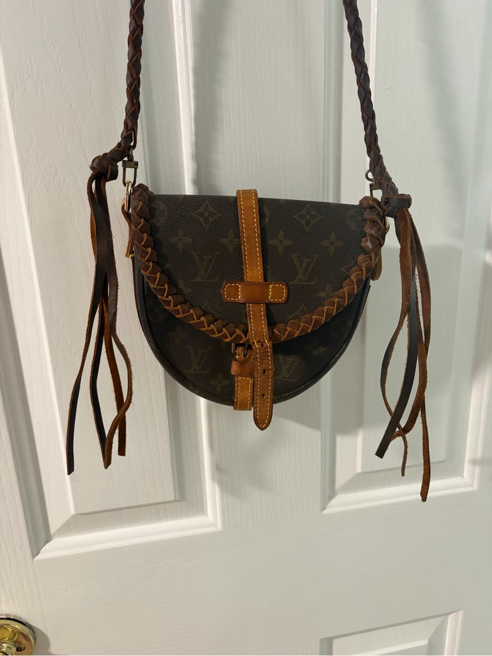 Louis Vuitton Monogram Half-Moon Crossbody Bag in Brown